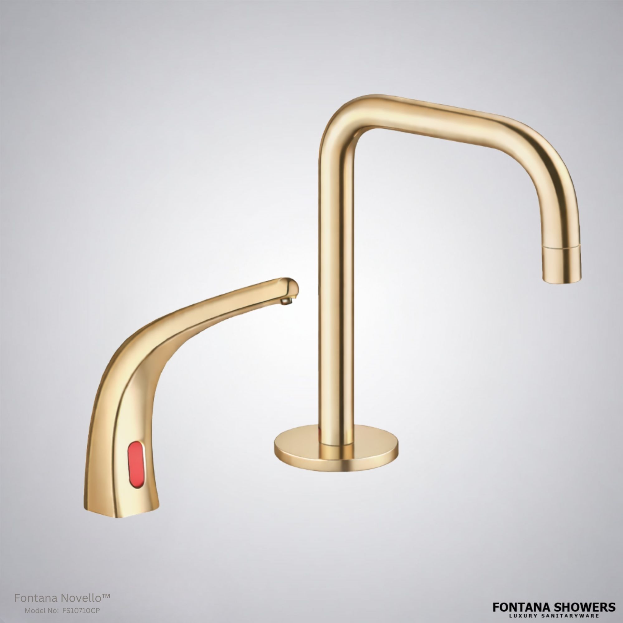 Fontana FS10710 champagne touchless faucet and soap dispenser set